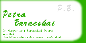 petra baracskai business card